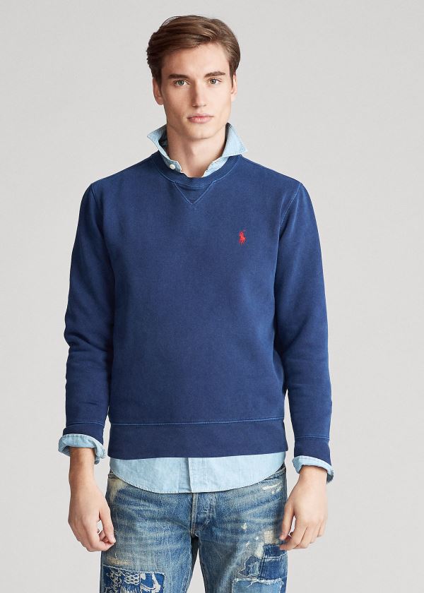 Polo Ralph Lauren Garment-Dyed Fleece Sweatshirt Herre Danmark (ILKUX2804)